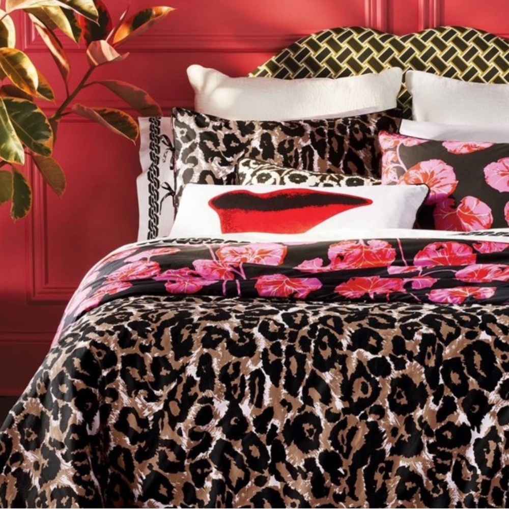 Leopard/Geraneum Leaf Reversible Quilt